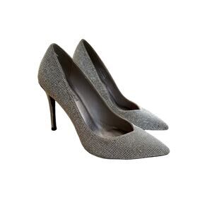 Jeffrey Campbell - Nikia Rhinestone Pointed Toe High Heel Pumps in Silver
